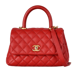 Small Coco Top Handle, Caviar, Red, 28071578 (2019), B/DB/S/RCT, 3*